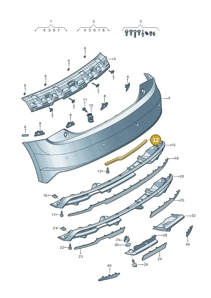 8XA807462A9B9 — Audi A1 Sportback (2014-2018) diagram 792807700, position 12
