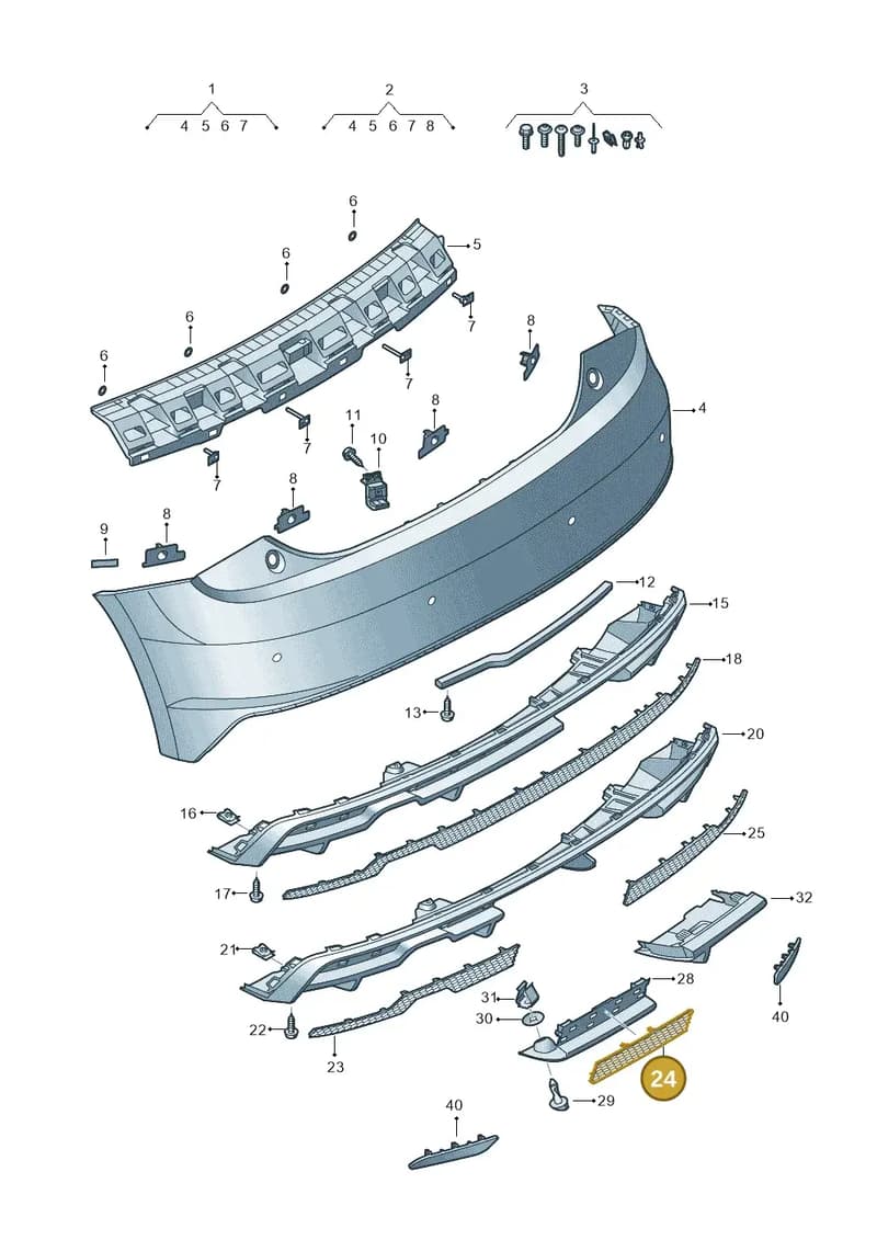 8XA8078239B9 — Audi A1 Sportback (2014-2018) diagram 792807700, position 24
