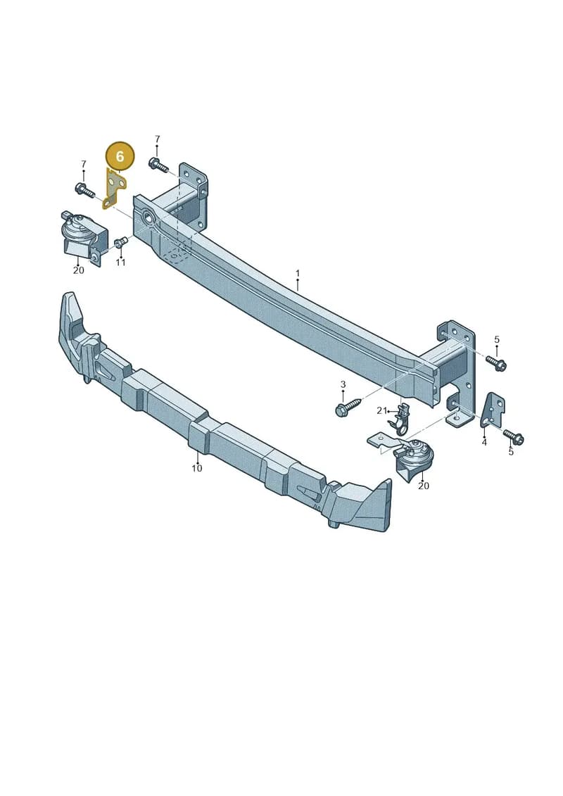8XA807884 — Audi A1 Sportback (2014-2018) diagram 792807000, position 6