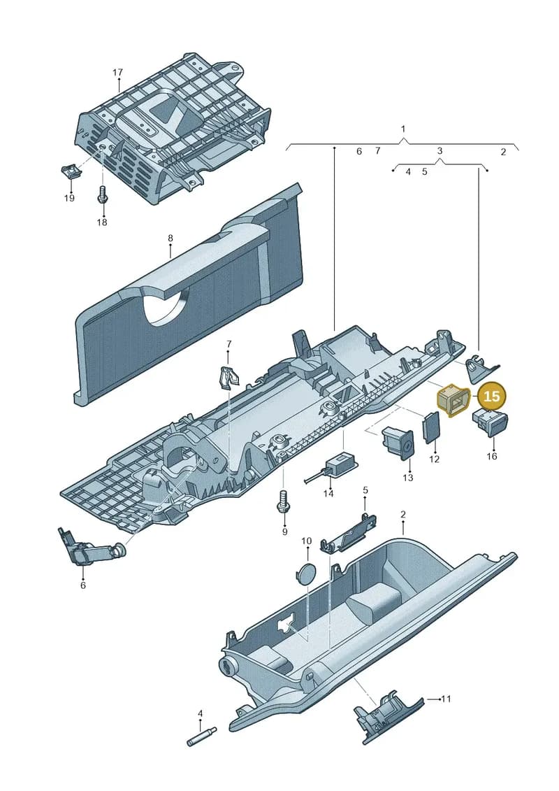 8XA8571364PK — Audi RS4 Avant (2017-) diagram 849857200, position 15