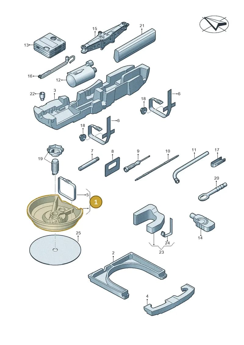 8Y0012109C — Audi A3 Sportback (2019-2025) diagram 596011150, position 1