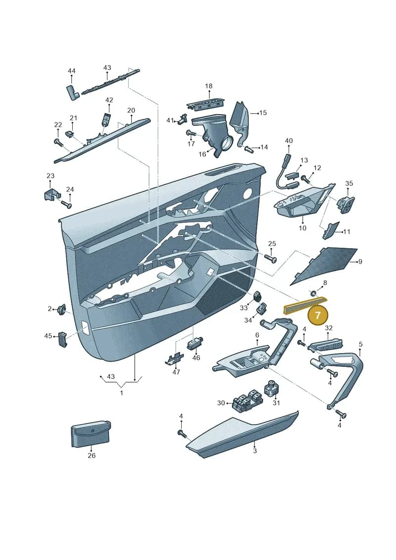 8Y0035289AV58 — Audi A3 Sportback (2019-2025) diagram 596867000, position 7