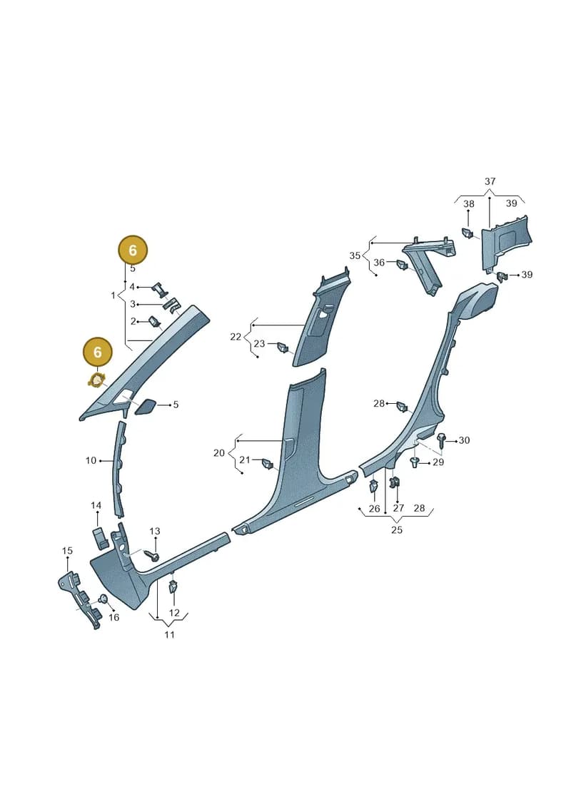 8Y0035562 — Audi A3 Sportback (2019-2025) diagram 596867650, position 6