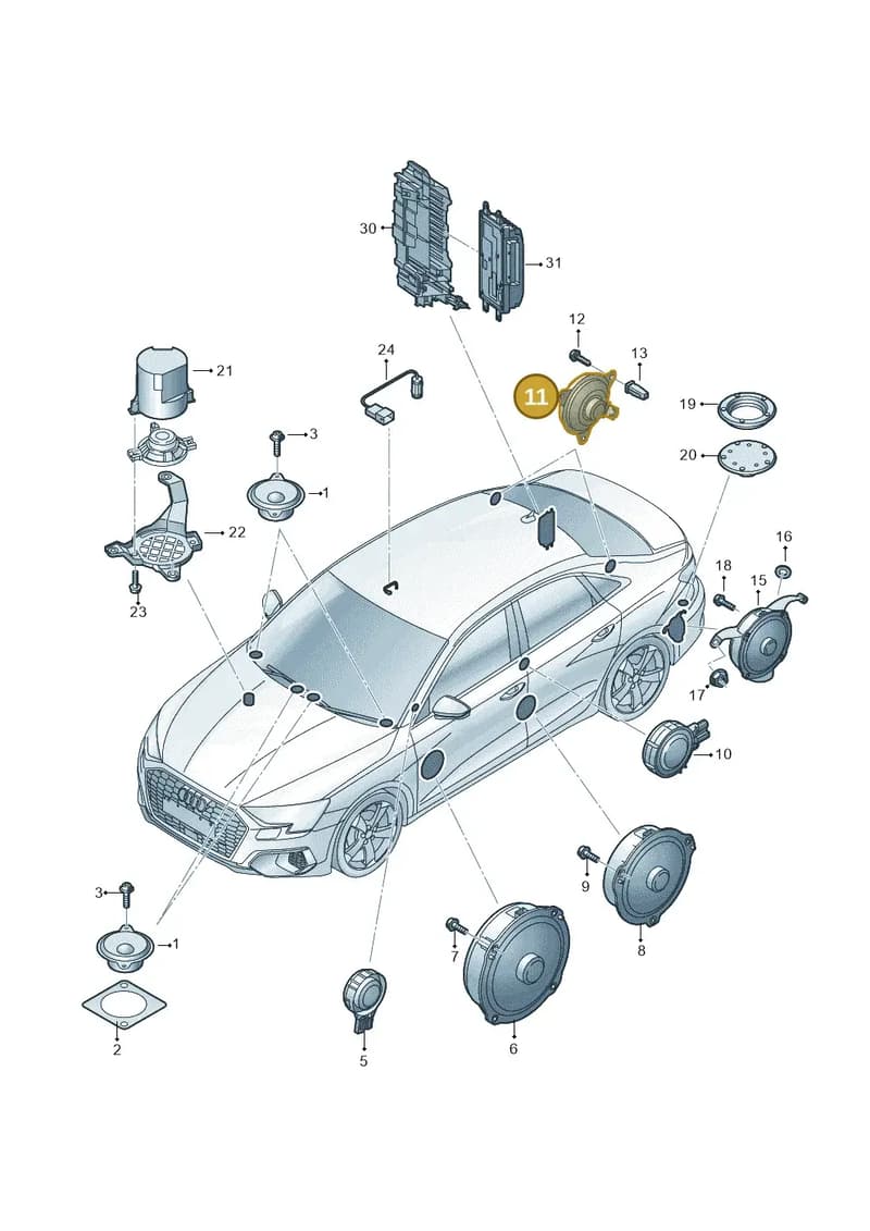 8Y0035709 — Audi A3 (2020-) diagram 596035370, position 11