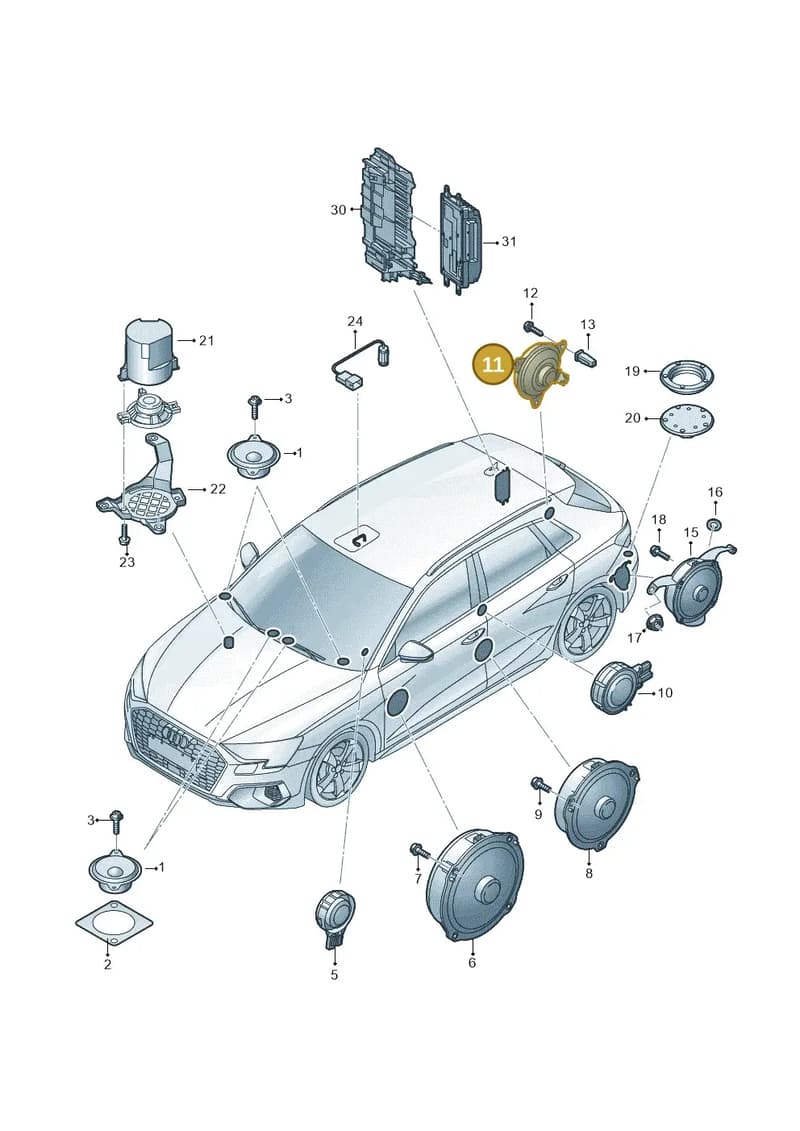 8Y0035709 — Audi A3 Sportback (2019-2025) diagram 596036360, position 11