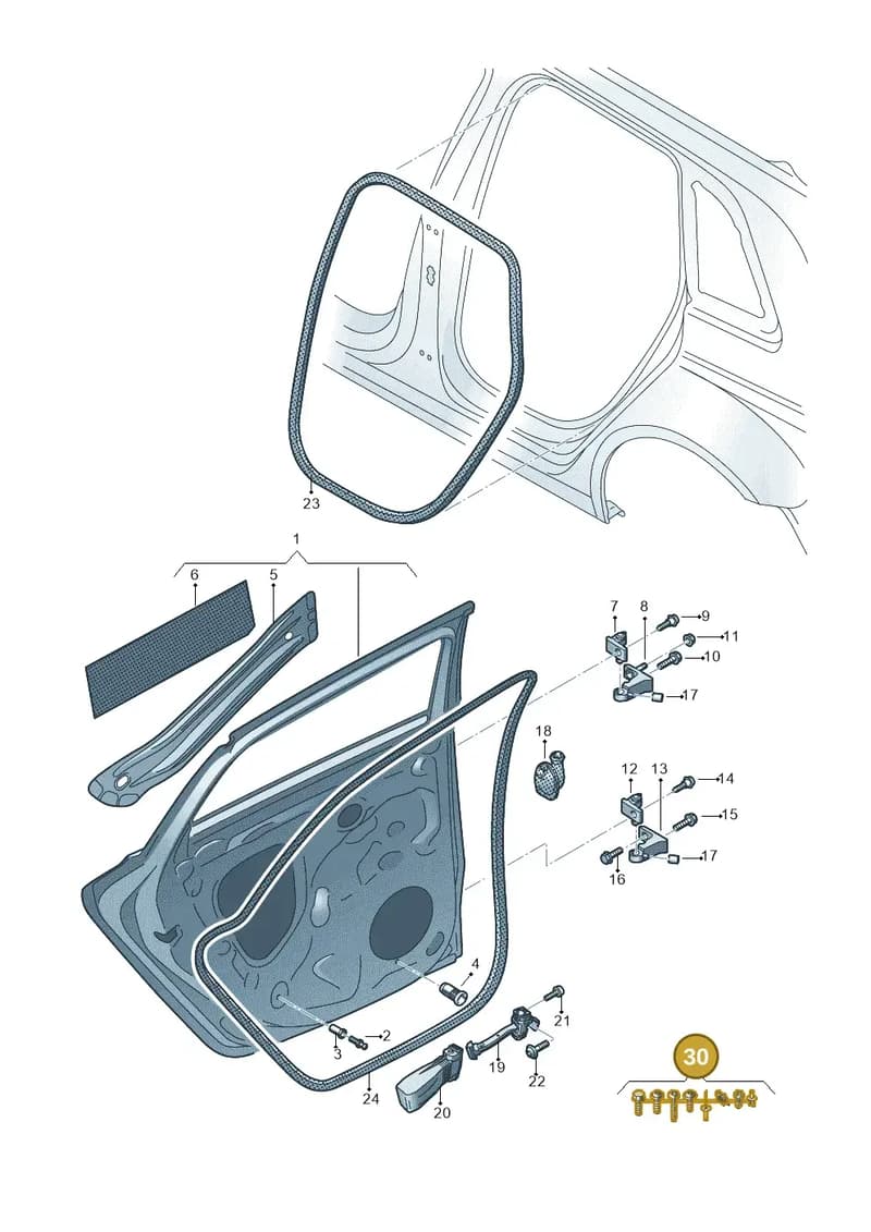 8Y0098620A — Audi A3 Sportback (2019-2025) diagram 596833010, position 30