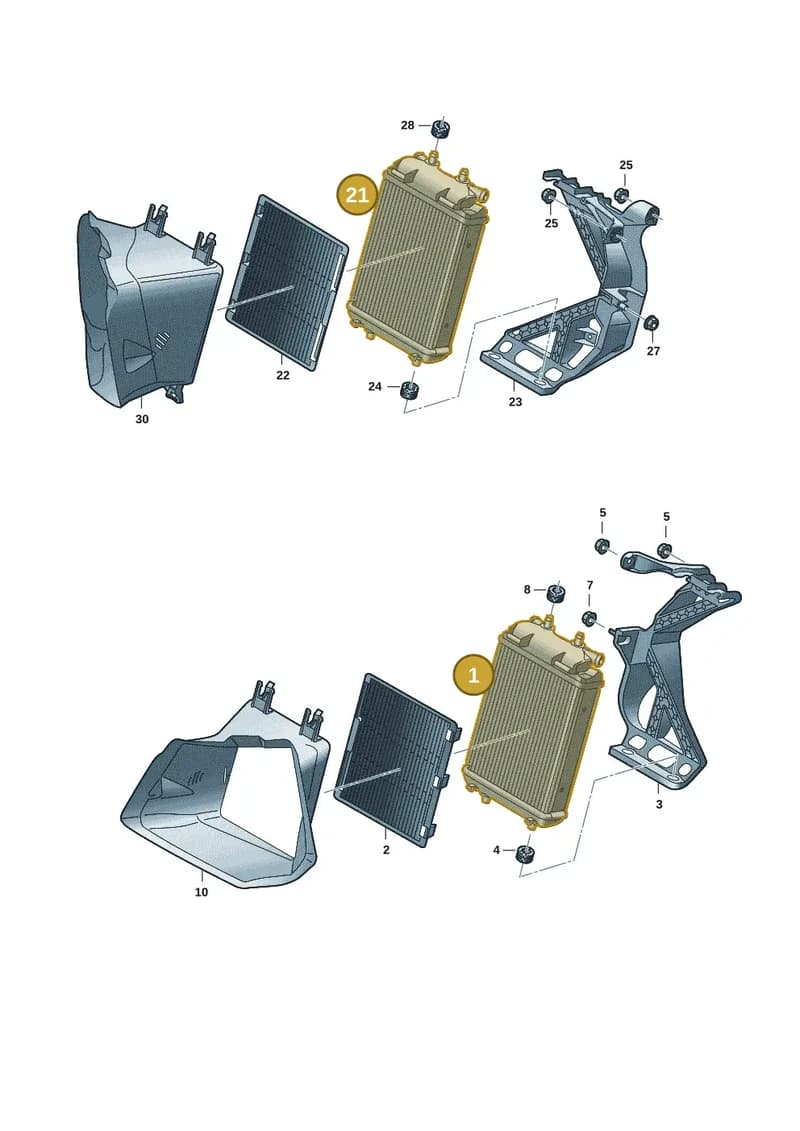 8Y0121212 — Audi A3 Sportback (2019-2025) diagram f3z121030, position 1+21