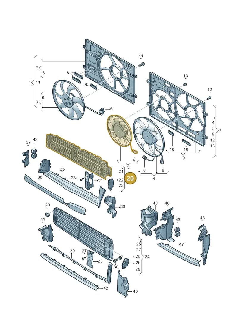 8Y0121219B — Audi A3 Sportback (2019-2025) diagram 596121930, position 20