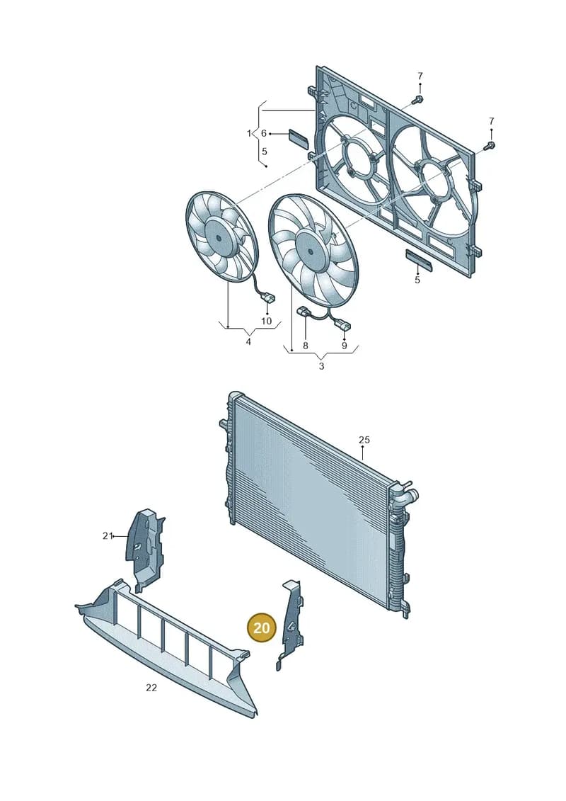 8Y0121283AD — Audi A3 Sportback (2019-2025) diagram 596121950, position 20