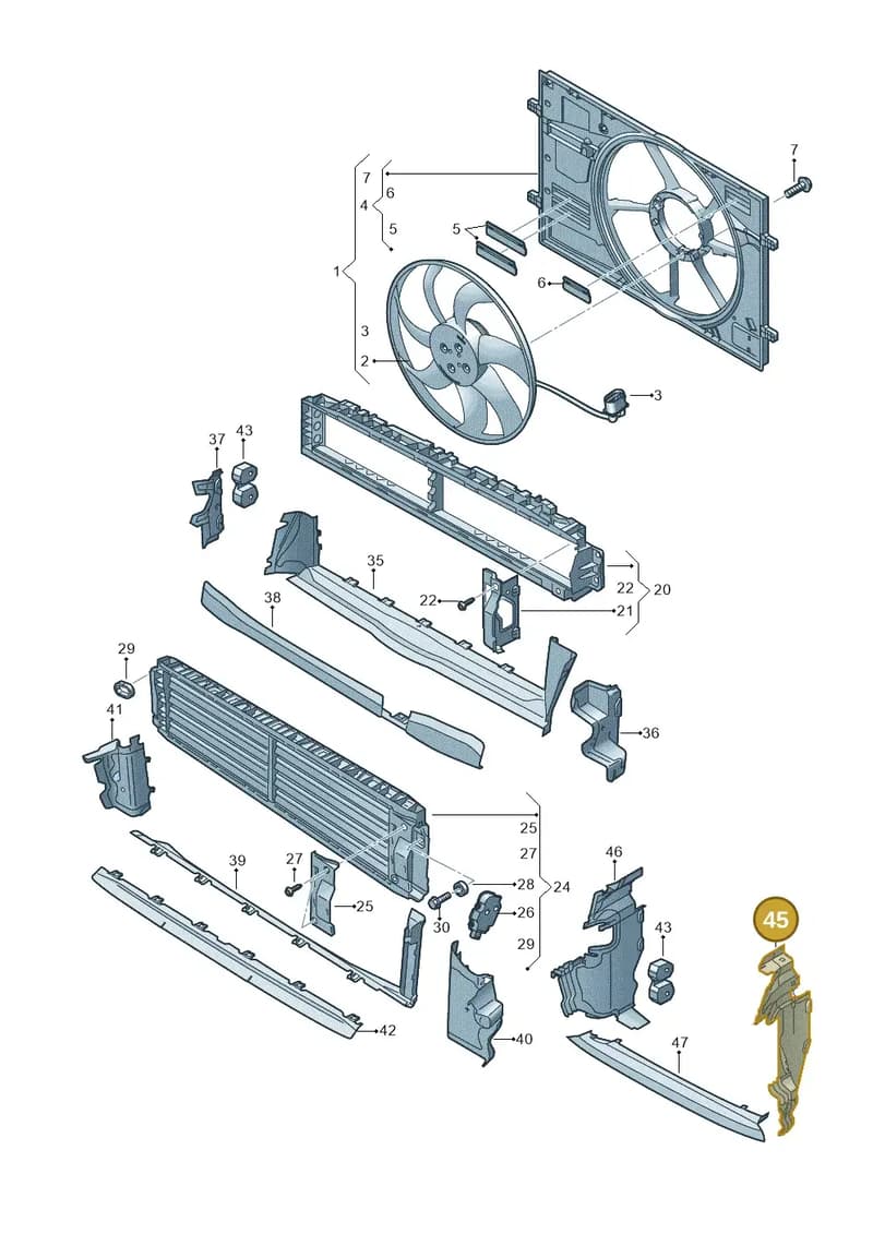 8Y0121283R — Audi A3 Sportback (2019-2025) diagram 596121910, position 45