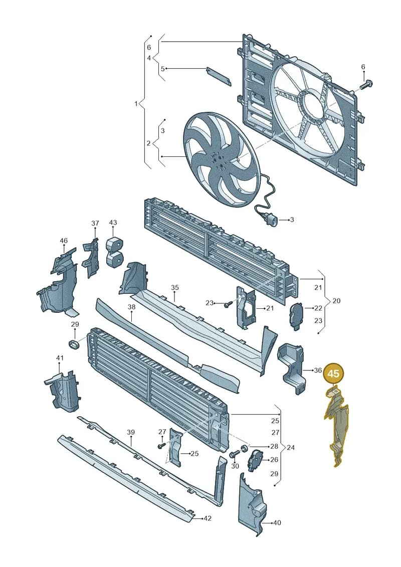 8Y0121283R — Audi A3 Sportback (2019-2025) diagram 596121965, position 45