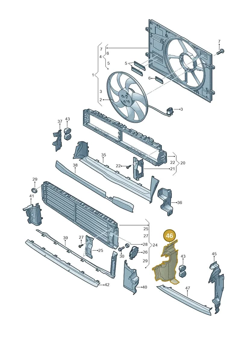 8Y0121284L — Audi A3 Sportback (2019-2025) diagram 596121910, position 46