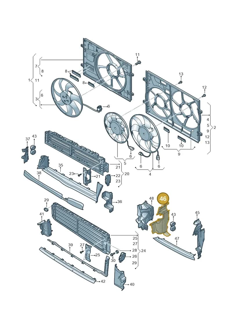8Y0121284L — Audi A3 Sportback (2019-2025) diagram 596121930, position 46