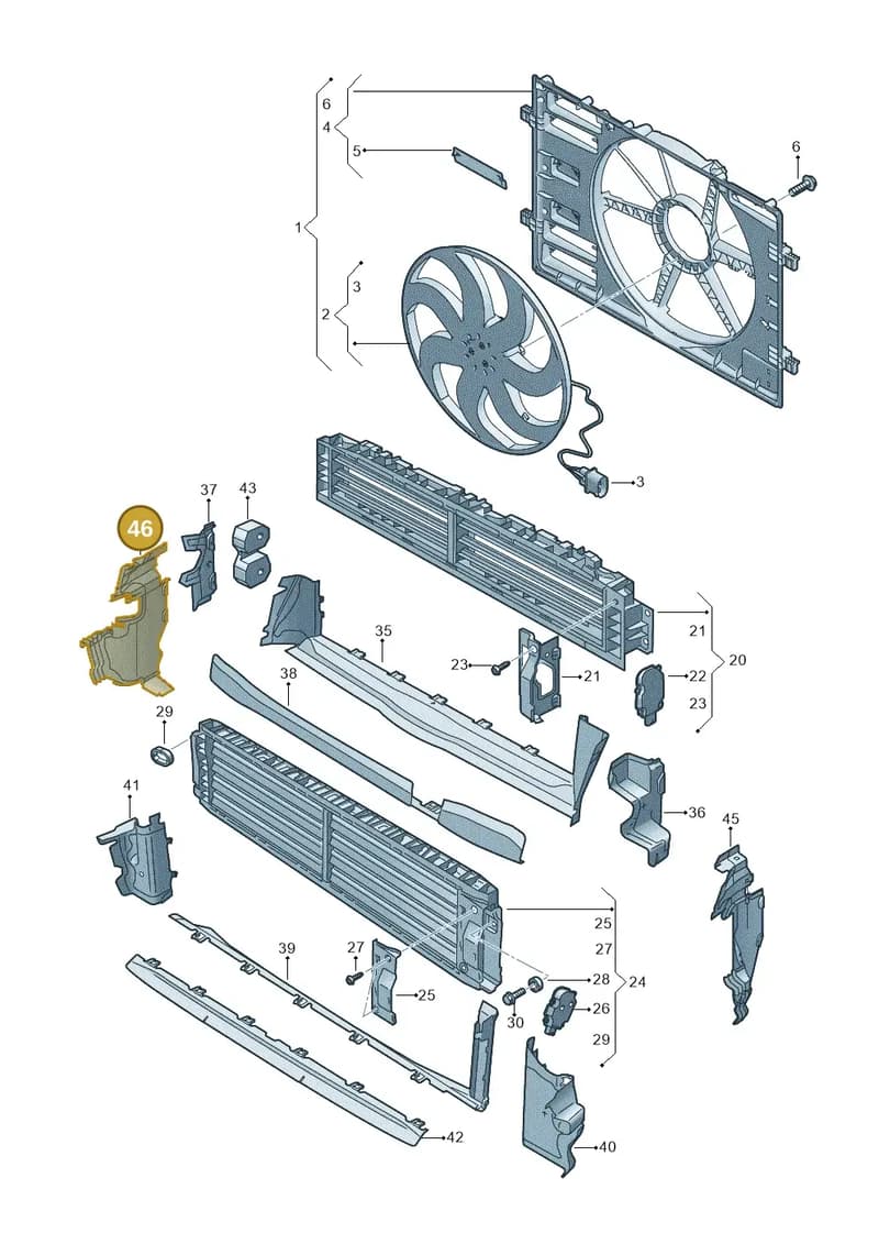 8Y0121284T — Audi A3 Sportback (2019-2025) diagram 596121965, position 46