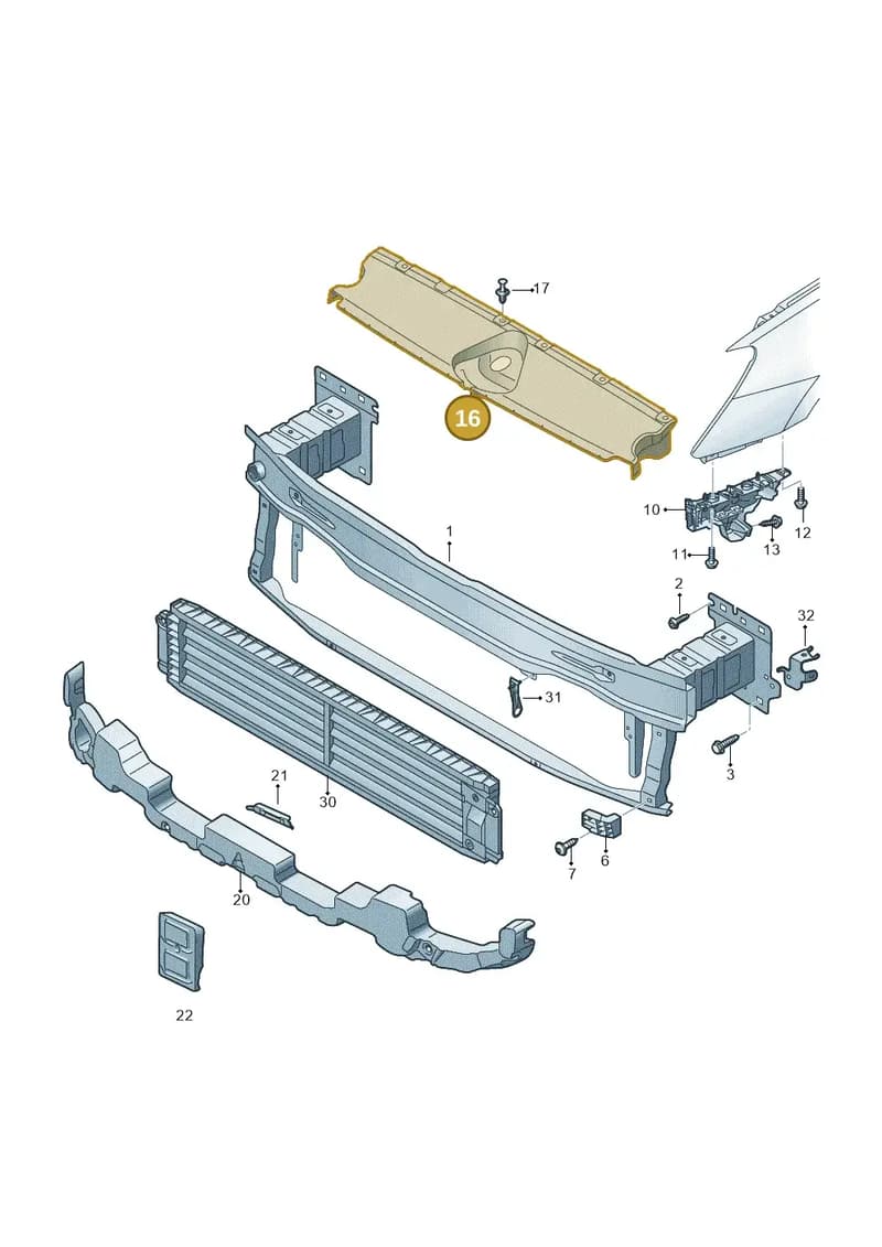 8Y0121285 — Audi A3 Sportback (2019-2025) diagram 596807000, position 16