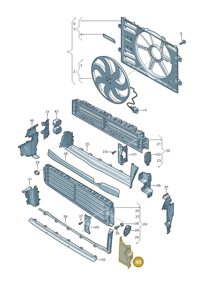8Y0121287B — Audi A3 Sportback (2019-2025) diagram 596121965, position 40