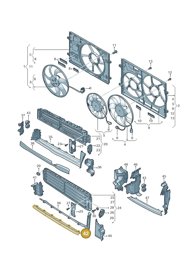 8Y0121288E — Audi A3 Sportback (2019-2025) diagram 596121930, position 42