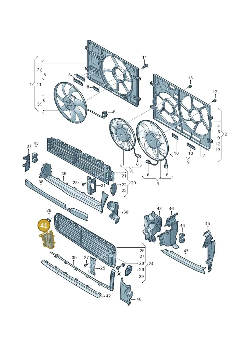8Y0121294H — Audi A3 Sportback (2019-2025) diagram 596121930, position 41