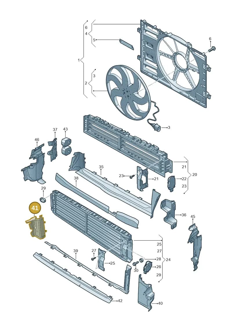 8Y0121294H — Audi A3 Sportback (2019-2025) diagram 596121965, position 41