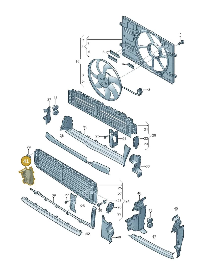 8Y0121294H — Audi A3 Sportback (2019-2025) diagram 596121970, position 41