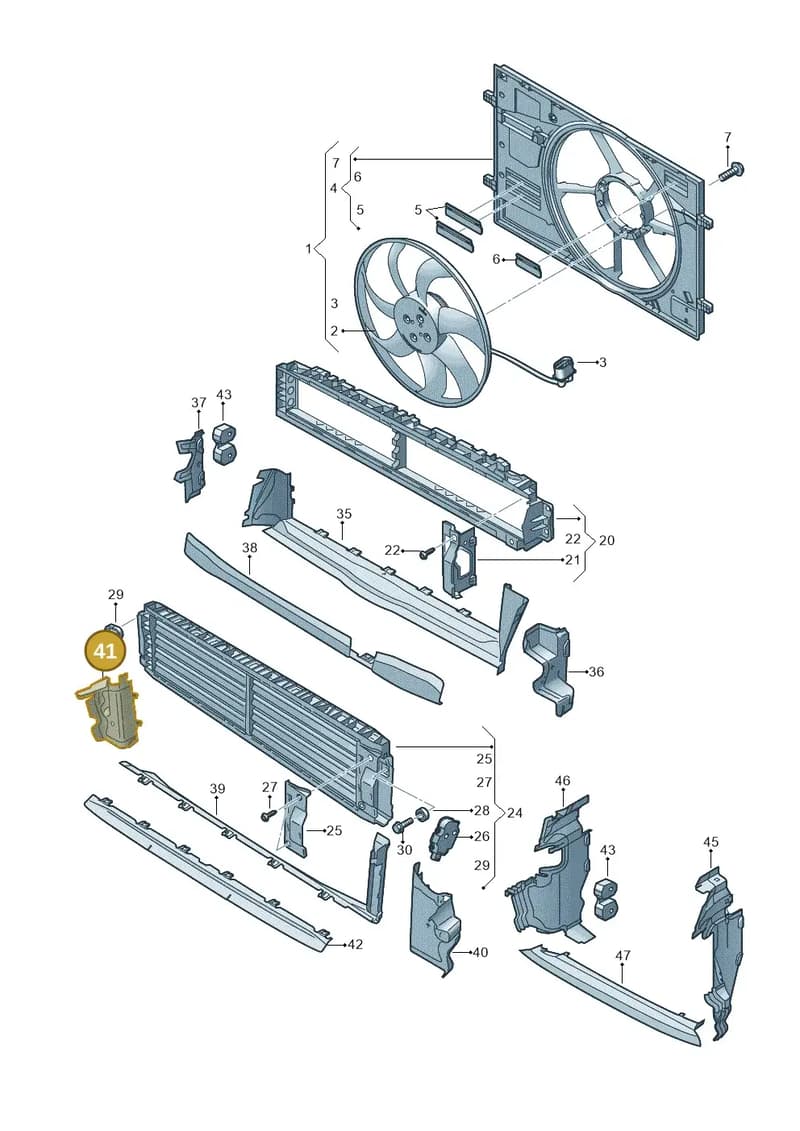 8Y0121294H — Audi A3 Sportback (2019-2025) diagram 596121910, position 41