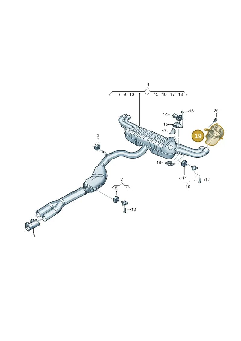 8Y0253824A — Audi A3 Sportback (2019-2025) diagram 596253880, position 19