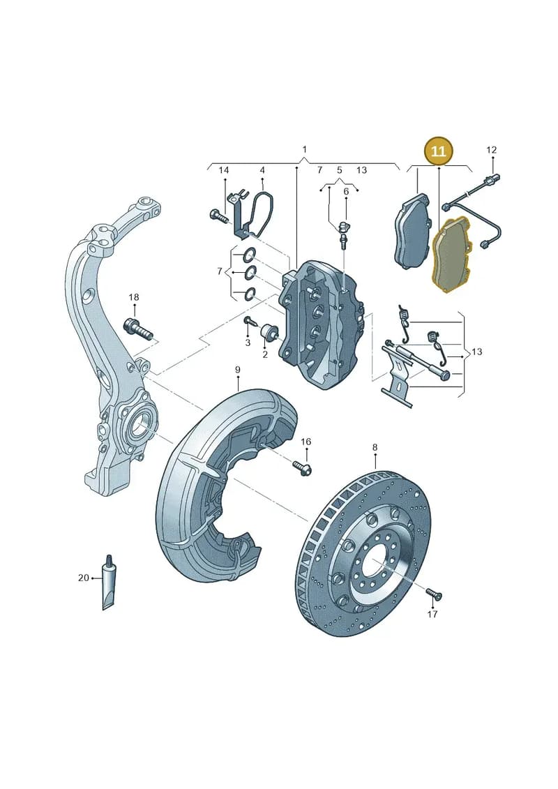 8Y0698151B — Audi A3 Sportback (2019-2025) diagram 596615057, position 11