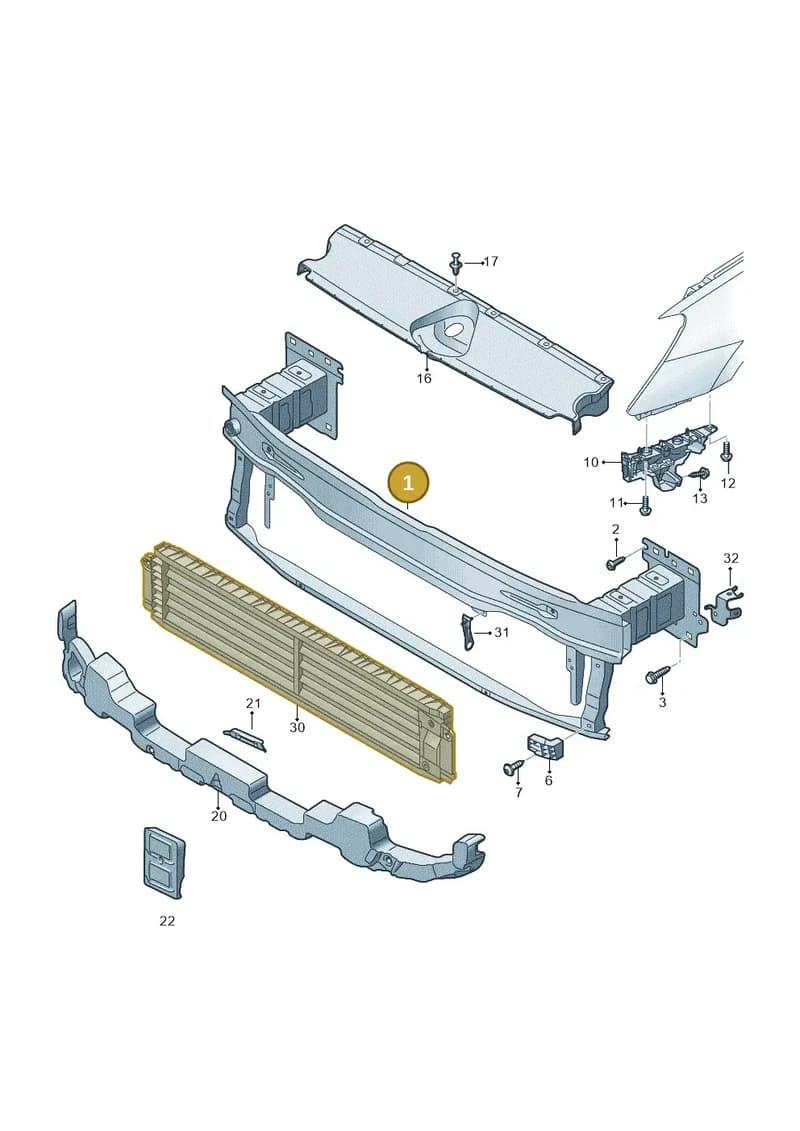 8Y0807109 — Audi A3 Sportback (2019-2025) diagram 596807000, position 1