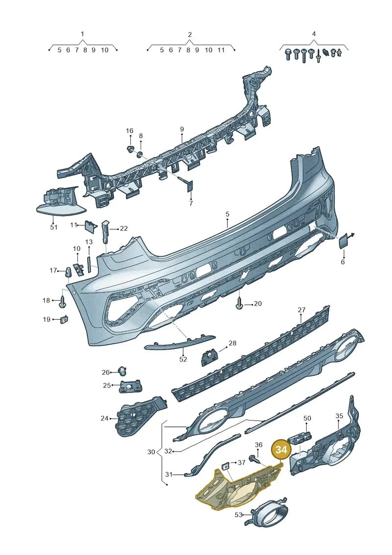 8Y0807363 — Audi A3 Sportback (2019-2025) diagram 596807900, position 34