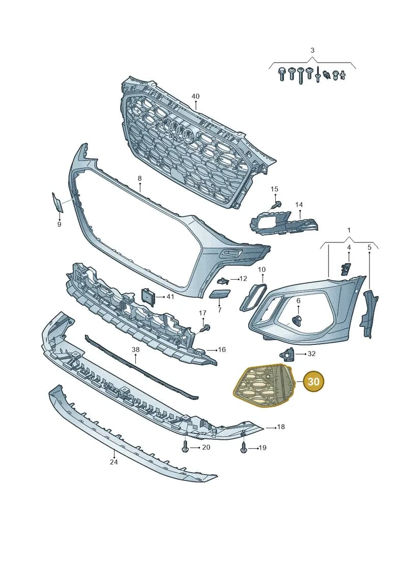 8Y0807671FT94 — Audi A3 Sportback (2019-2025) diagram 596807400, position 30