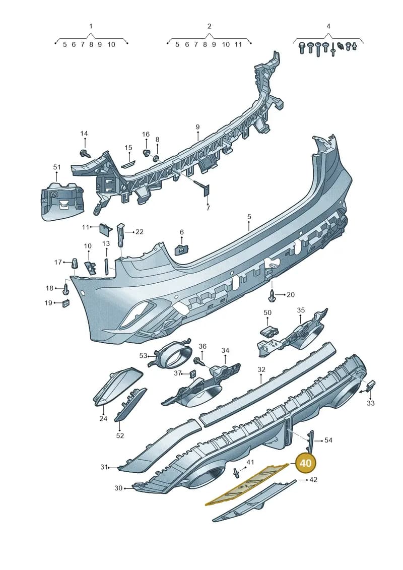 8Y08078333FZ — Audi A3 Sportback (2019-2025) diagram 596807950, position 40