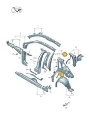 8Y0809614 Audi Lock Reinforcement