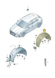 8Y0810171A Audi Wheel Housing Liner