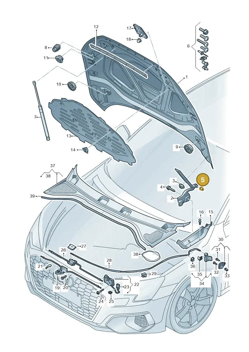 8Y0823315 — Audi A3 Sportback (2019-2025) diagram 596823000, position 5
