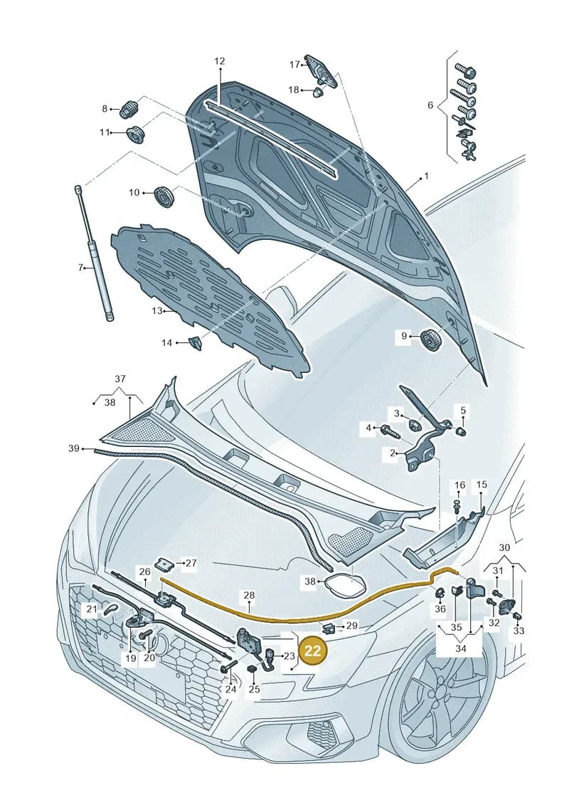 8Y0823509A — Audi A3 Sportback (2019-2025) diagram 596823000, position 22