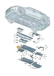 8Y0825701 Audi Heat Shield for Rear Silencer