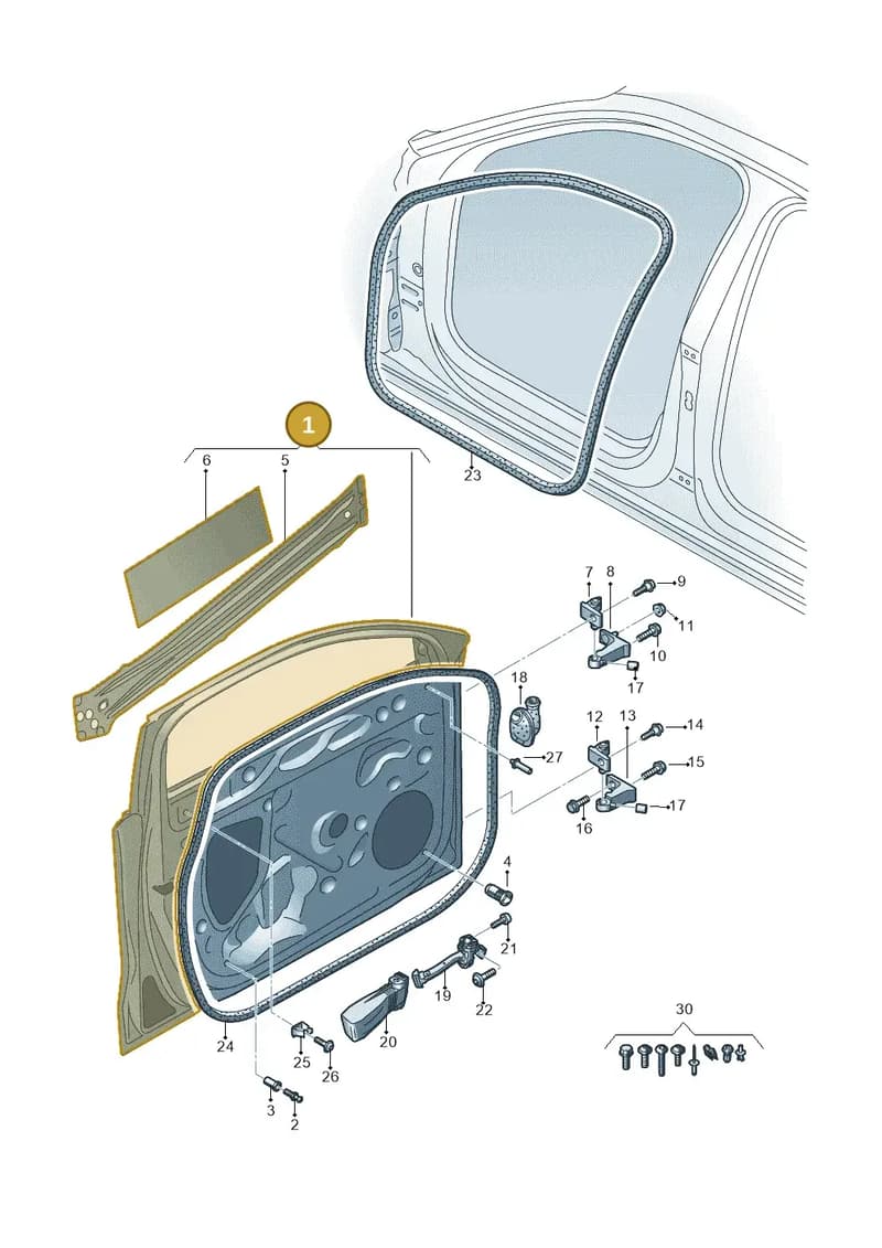 8Y0831052A — Audi A3 Sportback (2019-2025) diagram 596831010, position 1