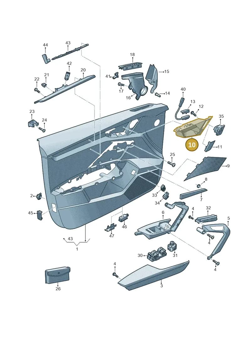 8Y0837020A4PK — Audi A3 Sportback (2019-2025) diagram 596867000, position 10