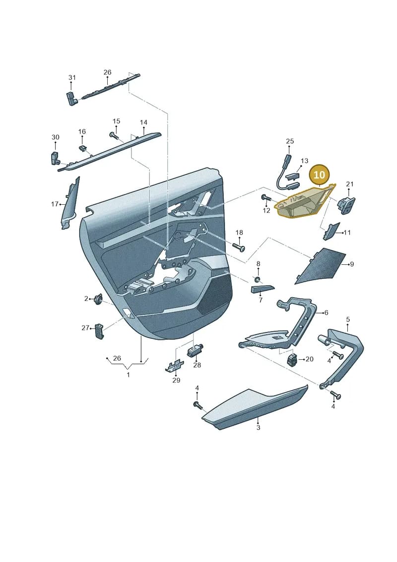 8Y0837020B0K7 — Audi A3 Sportback (2019-2025) diagram 596867400, position 10