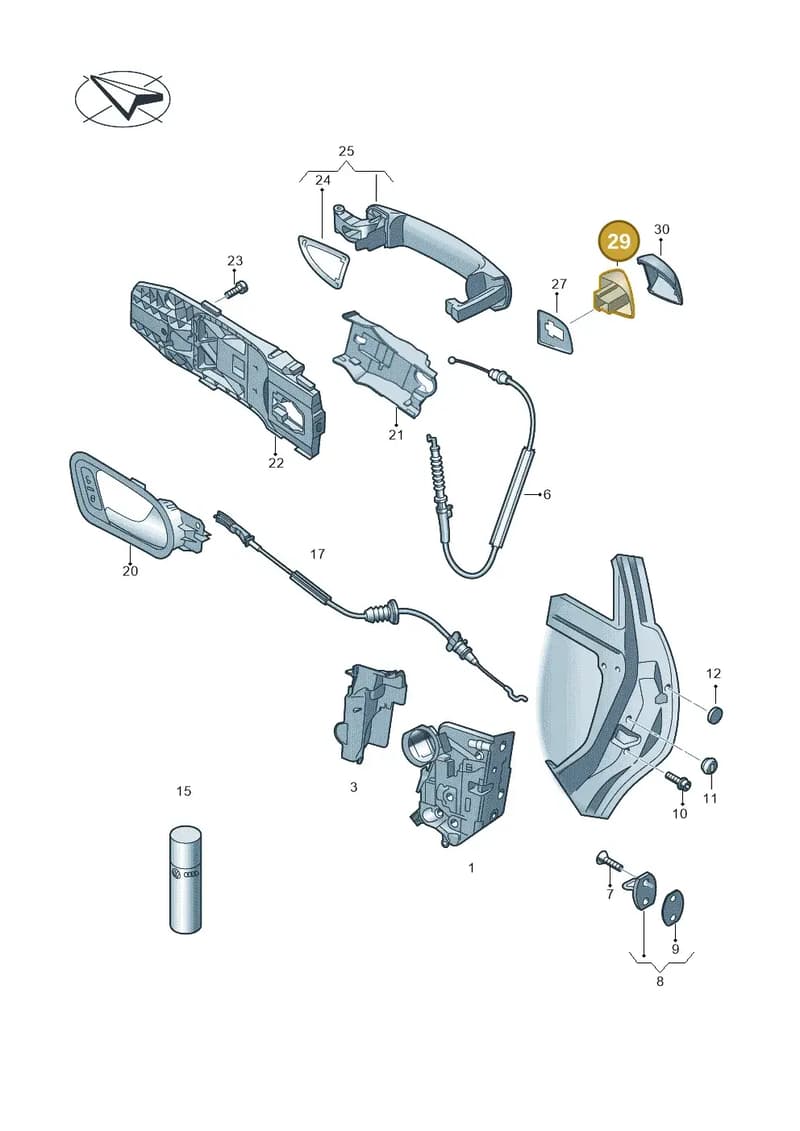 8Y0837167A — Skoda Octavia (2019-2022) diagram 585839000, position 29