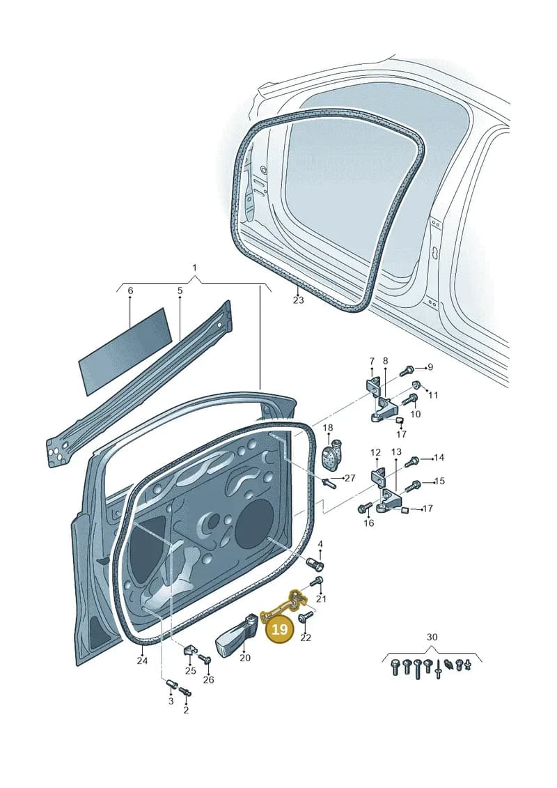 8Y0837249 — Audi A3 Sportback (2019-2025) diagram 596831010, position 19