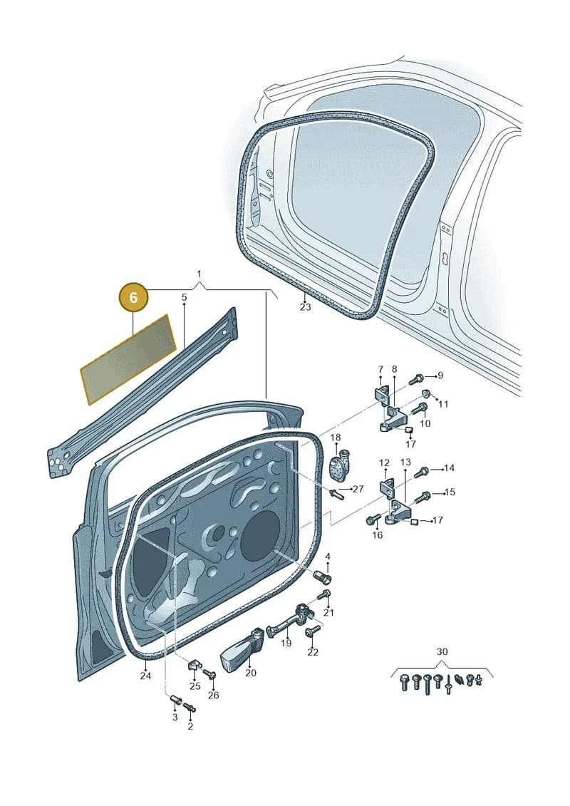 8Y0837805 — Audi A3 Sportback (2019-2025) diagram 596831010, position 6