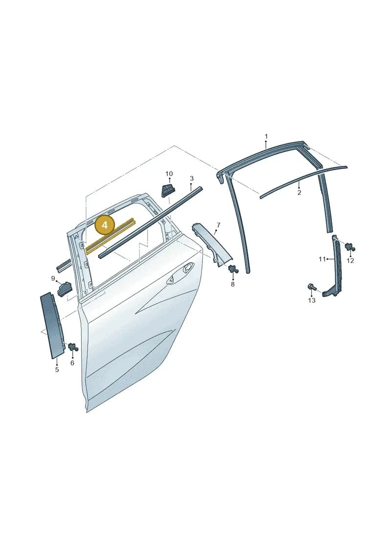 8Y0839480 — Audi A3 Sportback (2019-2025) diagram 596839040, position 4