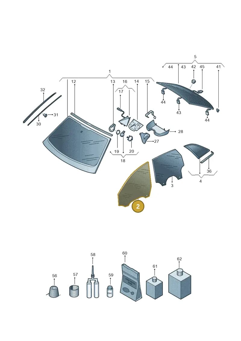 8Y0845202A — Audi A3 Sportback (2019-2025) diagram 596845000, position 2