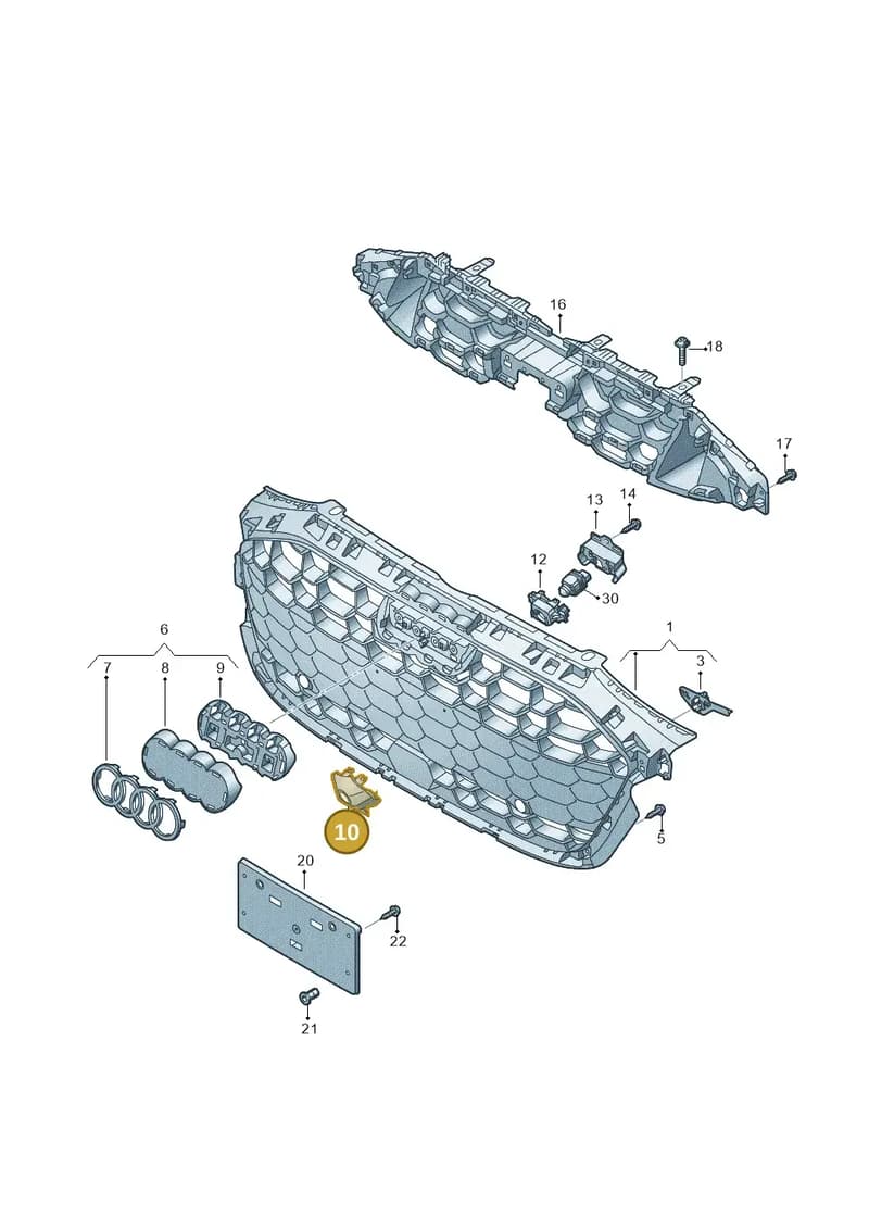 8Y0853140C9B9 — Audi A3 Sportback (2019-2025) diagram 596853350, position 10