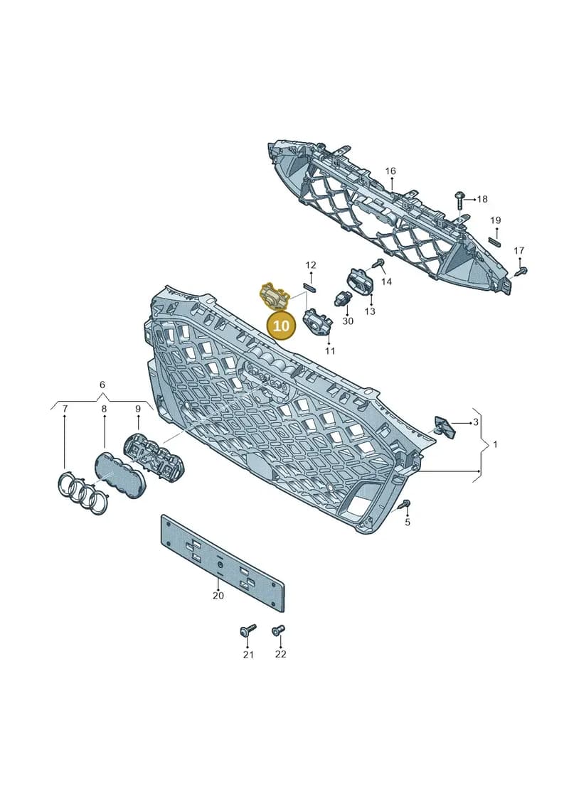 8Y0853231F — Audi A3 Sportback (2019-2025) diagram 596853675, position 10