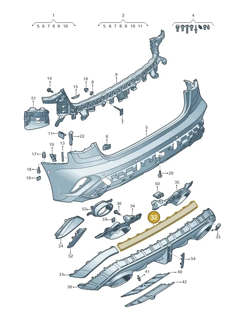 8Y0853245AT94 — Audi A3 Sportback (2019-2025) diagram 596807950, position 32