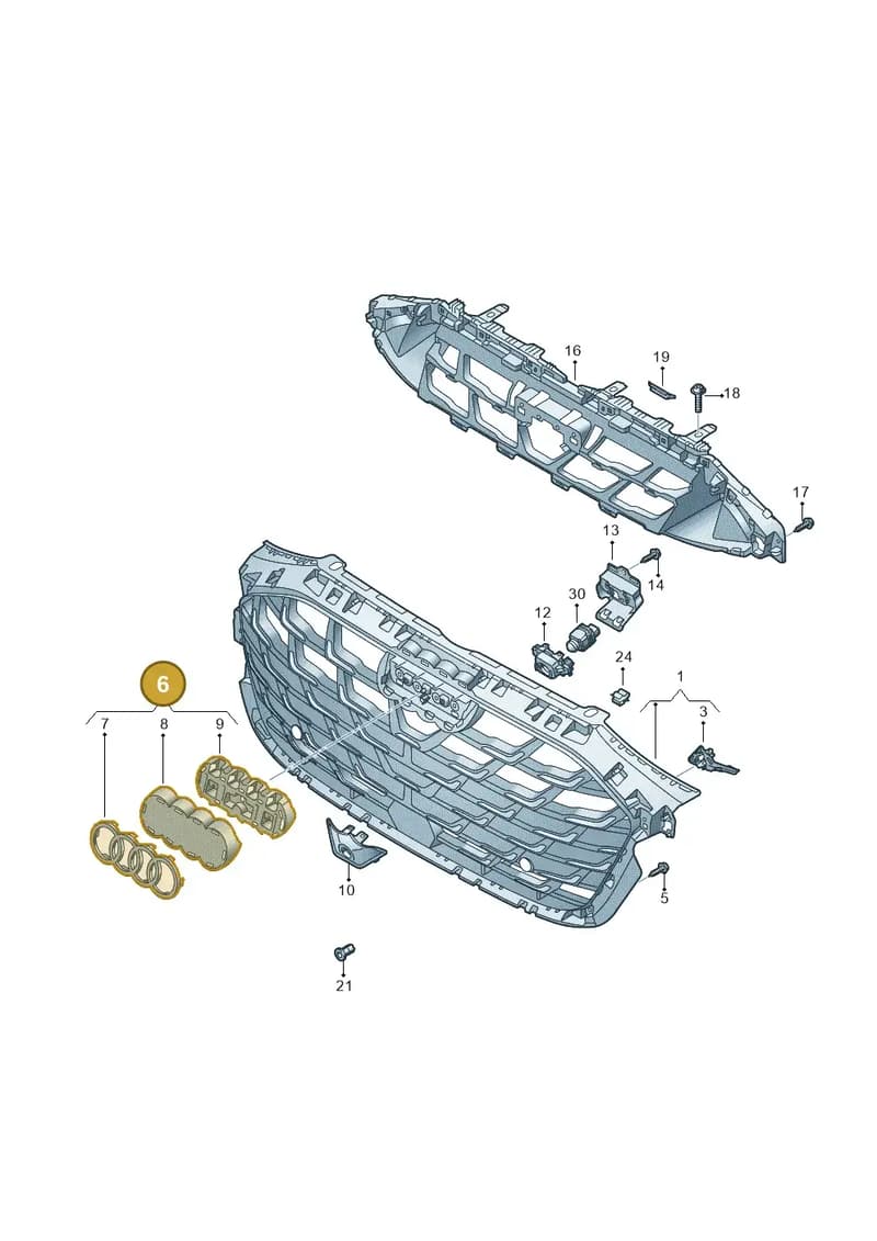 8Y0853600ARU6 — Audi A3 Sportback (2019-2025) diagram 596853525, position 6