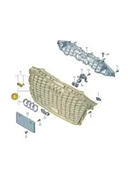 8Y0853651MRN4 Audi Radiator Grille (Dark Chrome High-Gloss/Chrome RN4)