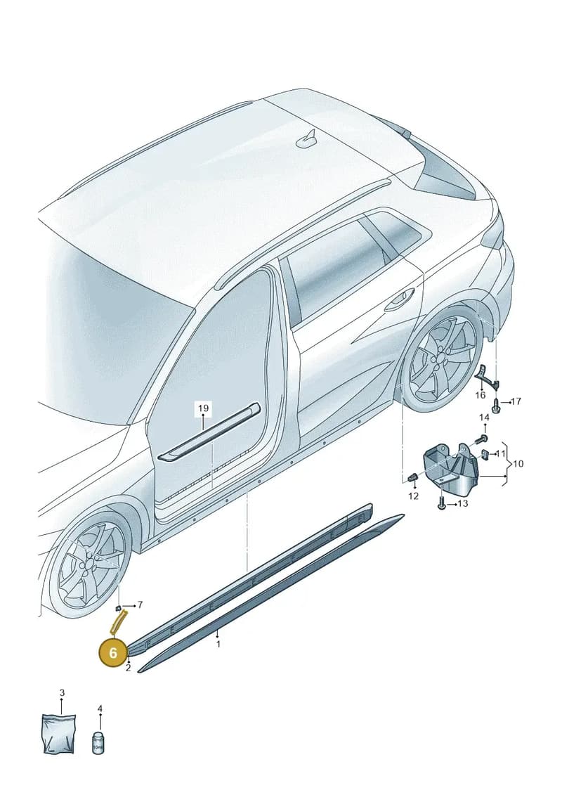 8Y0853718A — Audi A3 Sportback (2019-2025) diagram 596853000, position 6